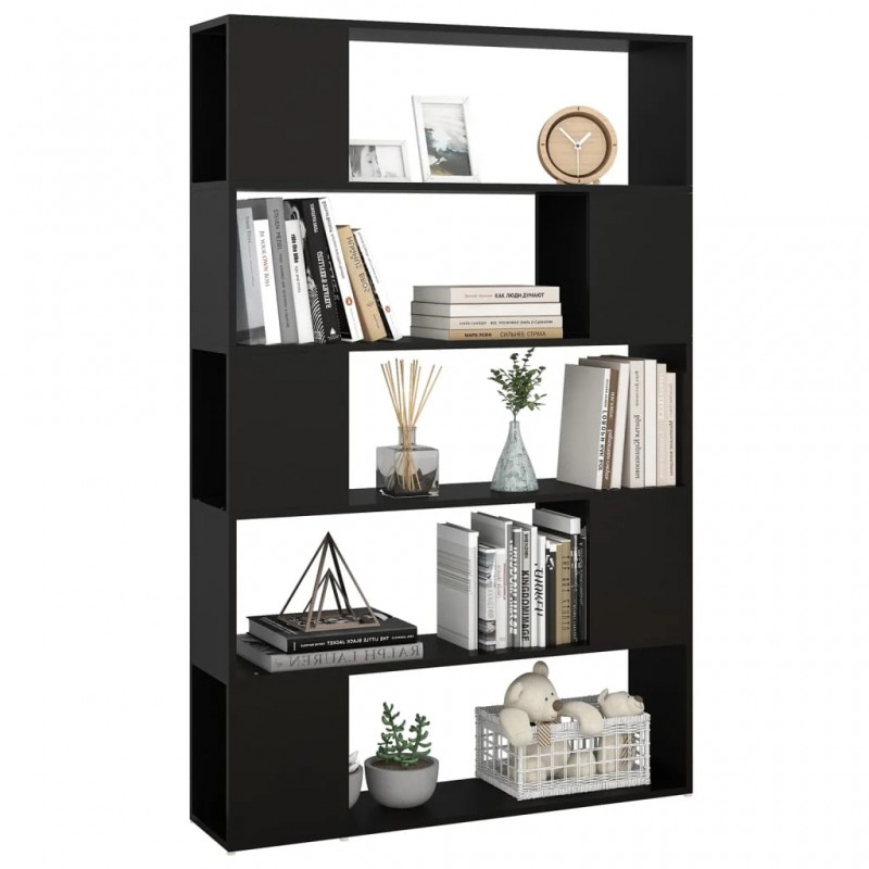 Book Cabinet Room Divider Black 100x24x155 cm Engineered Wood Book Cabinet Room Divider Black 100x24x155 cm Engineered Wood