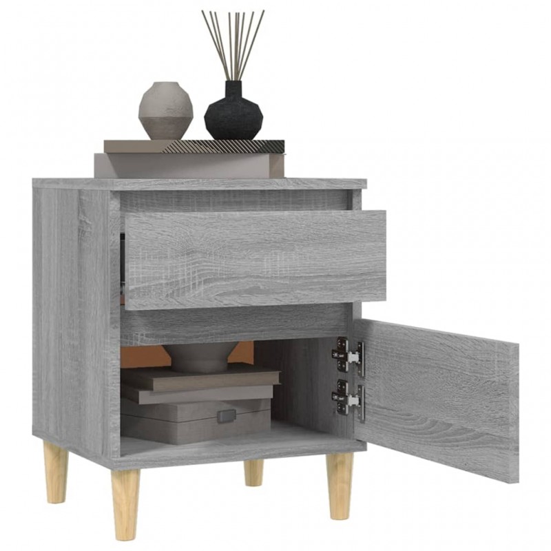 Bedside Cabinets 2 pcs Grey Sonoma 40x35x50 cm Bedside Cabinets 2 pcs Grey Sonoma 40x35x50 cm