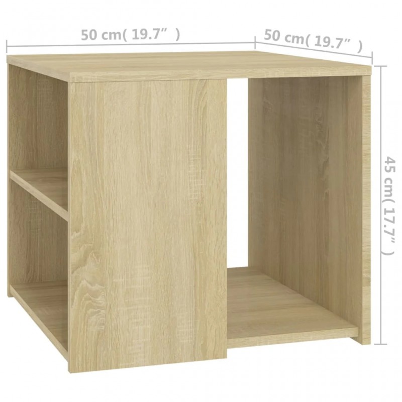 Side Table Sonoma Oak 50x50x45 cm Engineered Wood Side Table Sonoma Oak 50x50x45 cm Engineered Wood