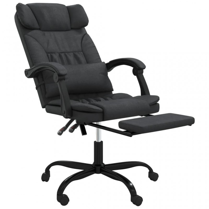 Reclining Office Chair Black Faux Leather Reclining Office Chair Black Faux Leather
