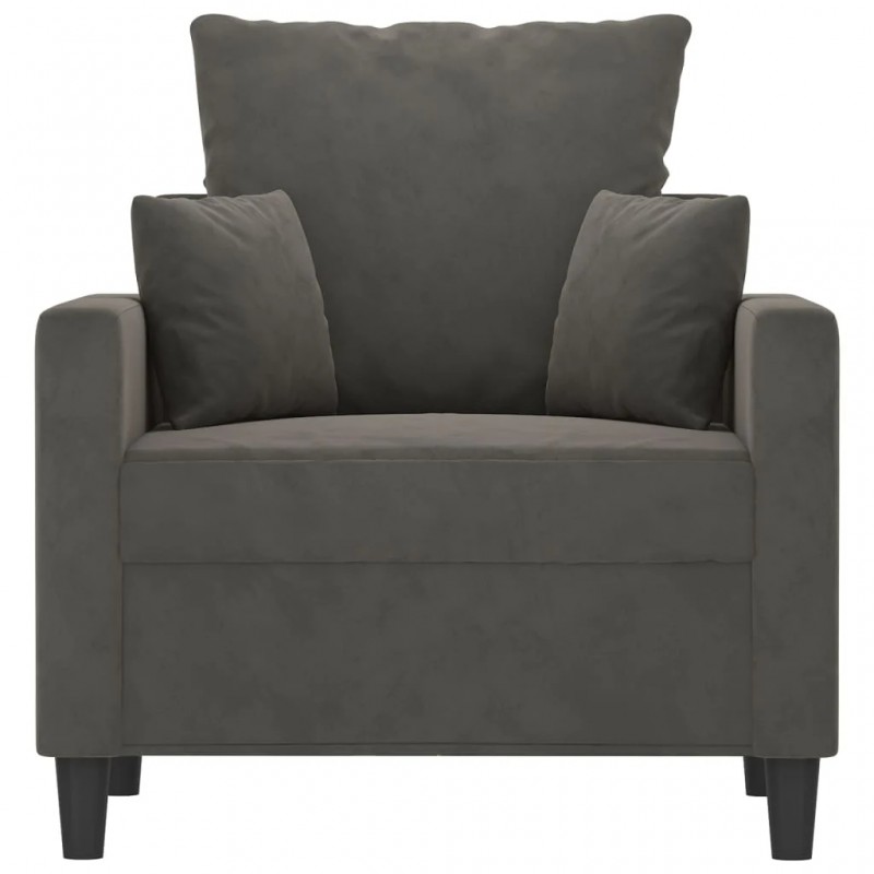 Sofa Chair Dark Grey 60 cm Velvet Sofa Chair Dark Grey 60 cm Velvet