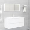 Bathroom Furniture Set White Engineered Wood