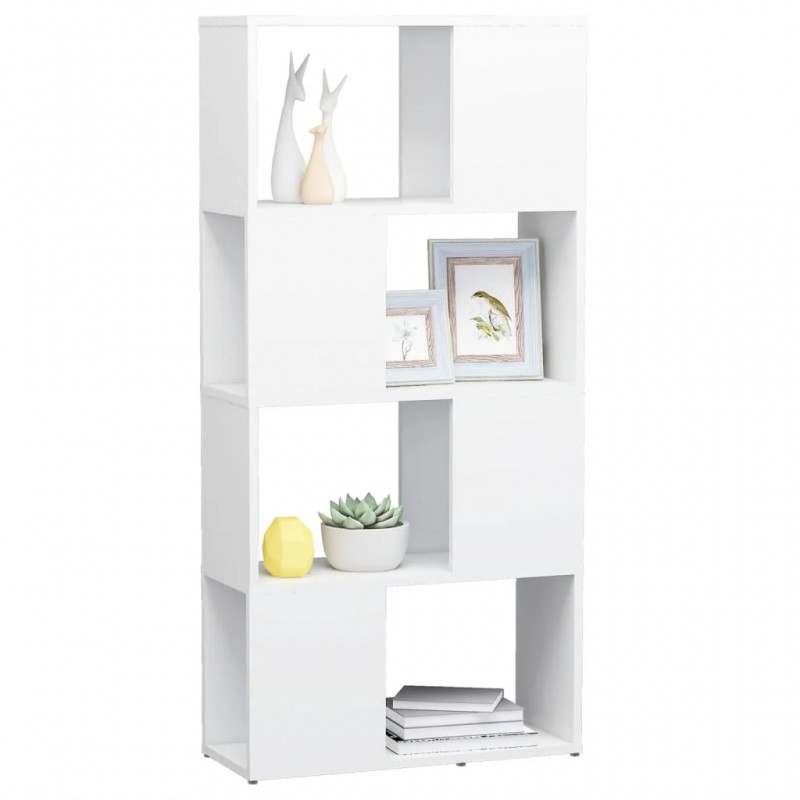 Book Cabinet Room Divider White 60x24x124.5 cm Engineered Wood Book Cabinet Room Divider White 60x24x124.5 cm Engineered Wood