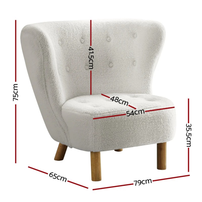Artiss Armchair Lounge Accent Chair Armchairs Couch Chairs Sofa Bedroom White Artiss Armchair Lounge Accent Chair Armchairs Couch Chairs Sofa Bedroom White