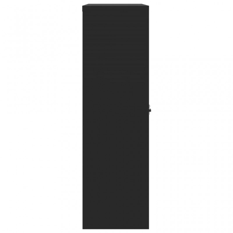 File Cabinet Black 90x40x140 cm Steel File Cabinet Black 90x40x140 cm Steel