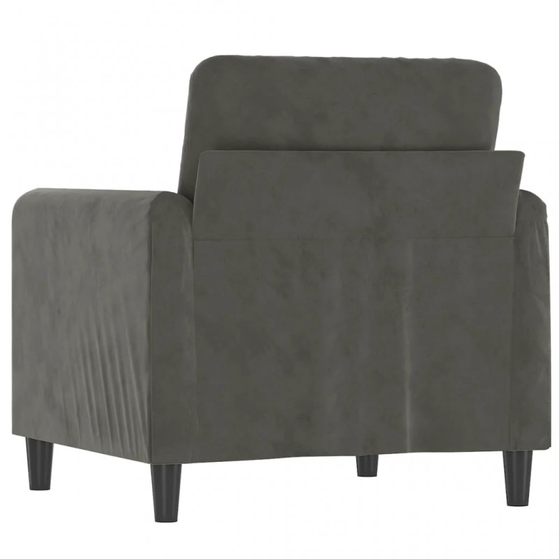Sofa Chair Dark Grey 60 cm Velvet Sofa Chair Dark Grey 60 cm Velvet