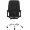 Reclining Office Chair Black Faux Leather