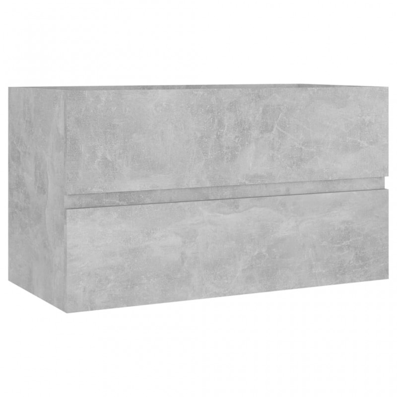 Bathroom Furniture Set Concrete Grey Engineered Wood Bathroom Furniture Set Concrete Grey Engineered Wood