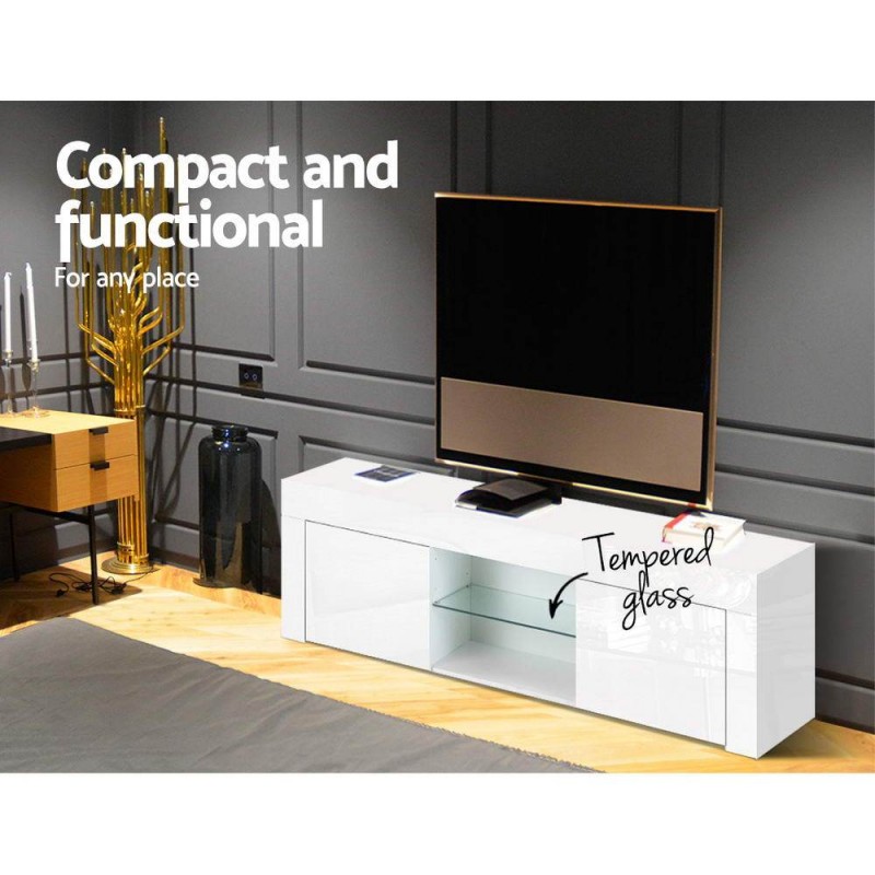 Artiss Entertainment Unit TV Cabinet 130cm White Ivan Artiss Entertainment Unit TV Cabinet 130cm White Ivan