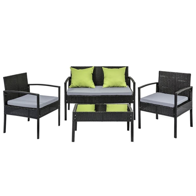 Gardeon Outdoor Sofa Set Wicker Lounge Setting Table and Chairs Patio Furniture Gardeon Outdoor Sofa Set Wicker Lounge Setting Table and Chairs Patio Furniture
