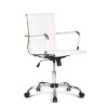 Artiss Office Chair Conference Chairs PU Leather Mid Back White