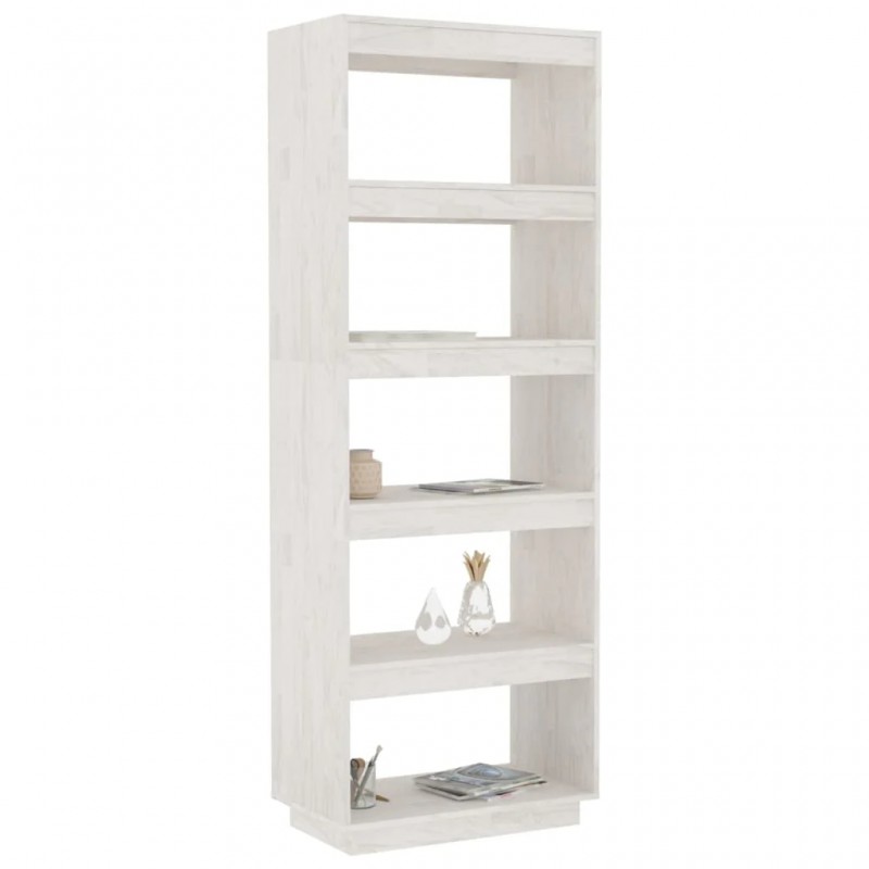 Book Cabinet/Room Divider White 60x35x167 cm Solid Pinewood Book Cabinet/Room Divider White 60x35x167 cm Solid Pinewood