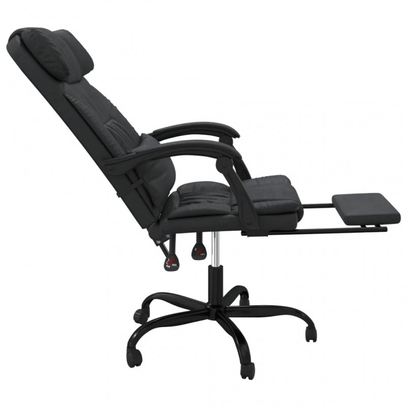 Reclining Office Chair Black Faux Leather Reclining Office Chair Black Faux Leather