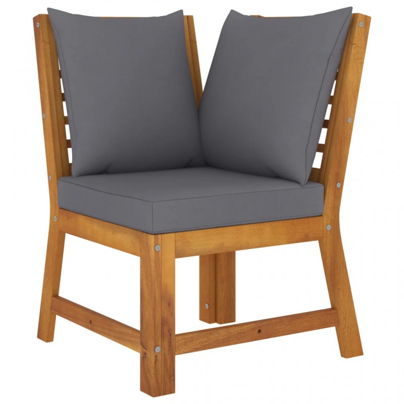 4 Piece Garden Lounge Set with Cushion Solid Acacia Wood 4 Piece Garden Lounge Set with Cushion Solid Acacia Wood