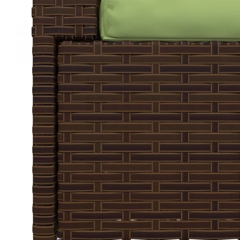 2-Seater Sofa with Cushions Brown Poly Rattan 2-Seater Sofa with Cushions Brown Poly Rattan