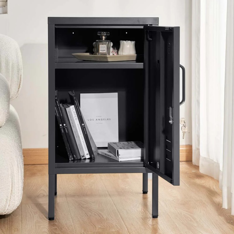 ArtissIn Bedside Table Metal Cabinet - MINI Black ArtissIn Bedside Table Metal Cabinet - MINI Black