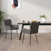 Dining Chairs 2 pcs Dark Grey Fabric