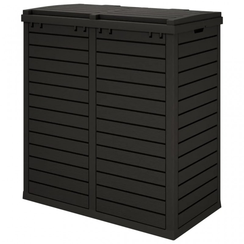 Outdoor Garbage Bin Black 78x41x86 cm Polypropylene Outdoor Garbage Bin Black 78x41x86 cm Polypropylene
