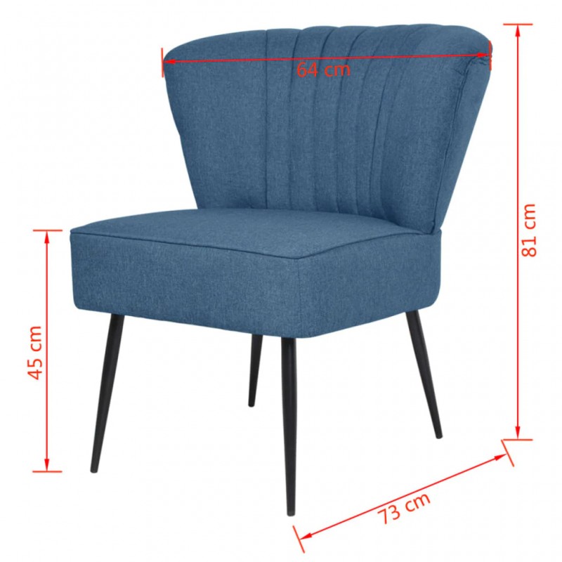 Cocktail Chair Blue Fabric Cocktail Chair Blue Fabric
