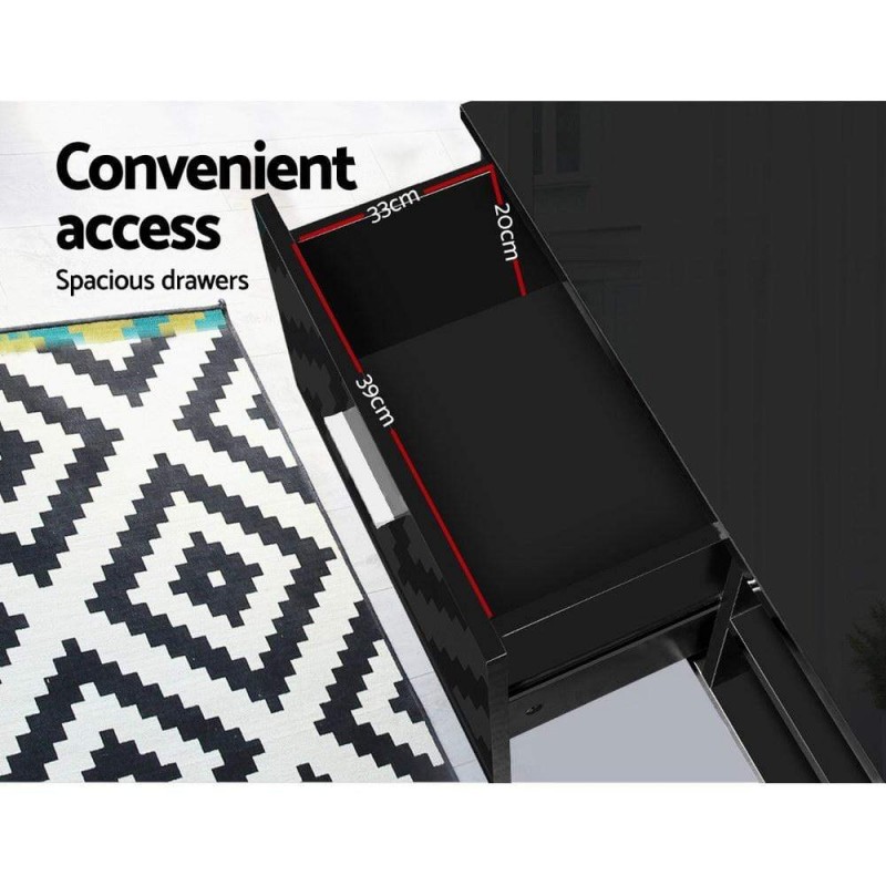 Artiss Entertainment Unit TV Cabinet 140cm Black Jim Artiss Entertainment Unit TV Cabinet 140cm Black Jim