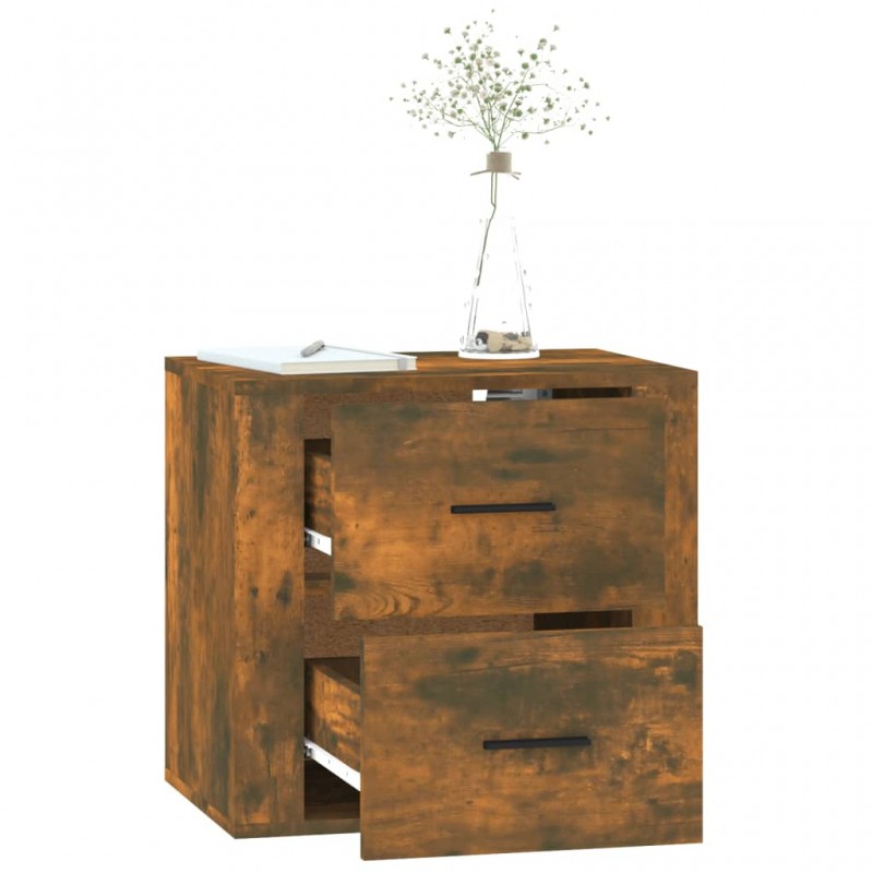 Wall-mounted Bedside Cabinet Smoked Oak 50x36x47 cm Wall-mounted Bedside Cabinet Smoked Oak 50x36x47 cm