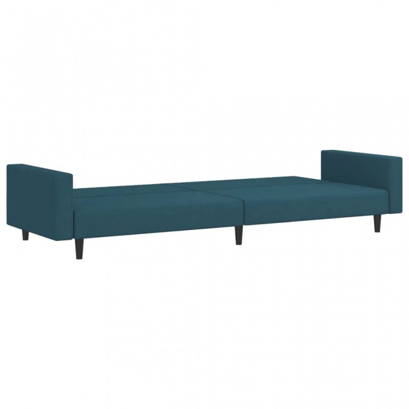 2-Seater Sofa Bed Blue Velvet 2-Seater Sofa Bed Blue Velvet