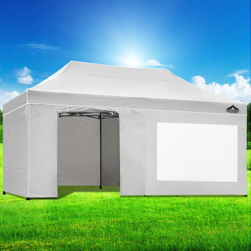 Instahut Gazebo 3x6 Pop Up Marquee Folding Tent Wedding Gazebos Camping Outdoor Shade Canopy White Instahut Gazebo 3x6 Pop Up Marquee Folding Tent Wedding Gazebos Camping Outdoor Shade Canopy White