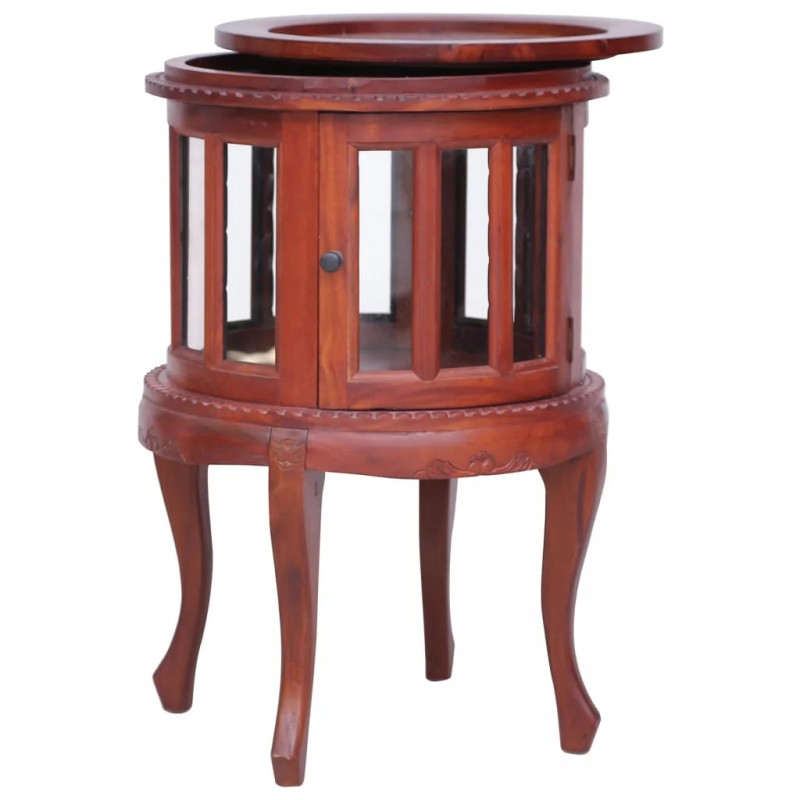 Vitrine Cabinet Brown 50x50x76 cm Solid Mahogany Wood Vitrine Cabinet Brown 50x50x76 cm Solid Mahogany Wood