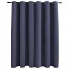 Blackout Curtain with Metal Rings Anthracite 290x245 cm