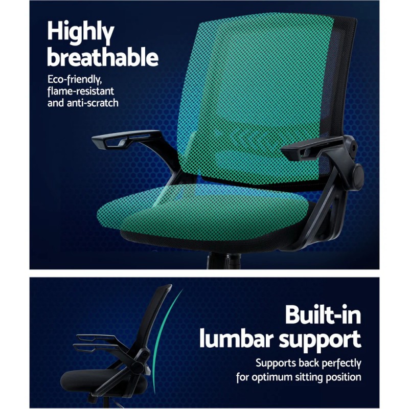 Artiss Office Chair Drafting Stool Mesh Chairs Black Artiss Office Chair Drafting Stool Mesh Chairs Black