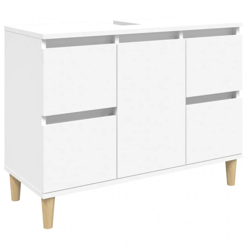Sink Cabinet White 80x33x60 cm Engineered Wood Sink Cabinet White 80x33x60 cm Engineered Wood