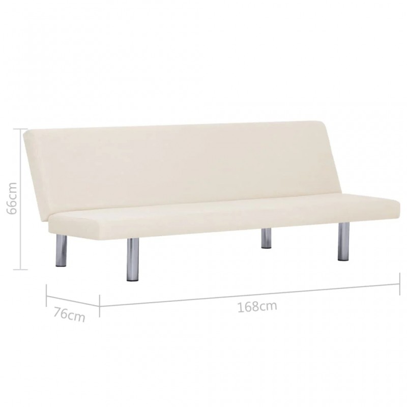 Sofa Bed Cream Polyester Sofa Bed Cream Polyester