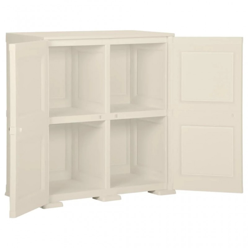Plastic Cabinet 79x43x85.5 cm Wood Design Vanilla Ice Plastic Cabinet 79x43x85.5 cm Wood Design Vanilla Ice