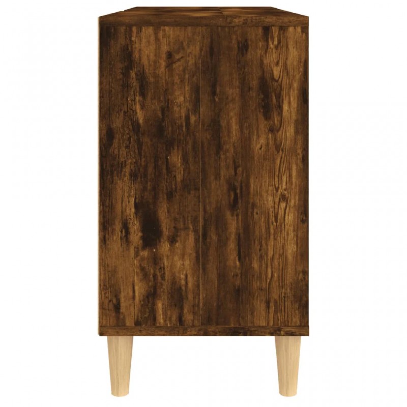 Sink Cabinet Smoked Oak 80x33x60 cm Engineered Wood Sink Cabinet Smoked Oak 80x33x60 cm Engineered Wood