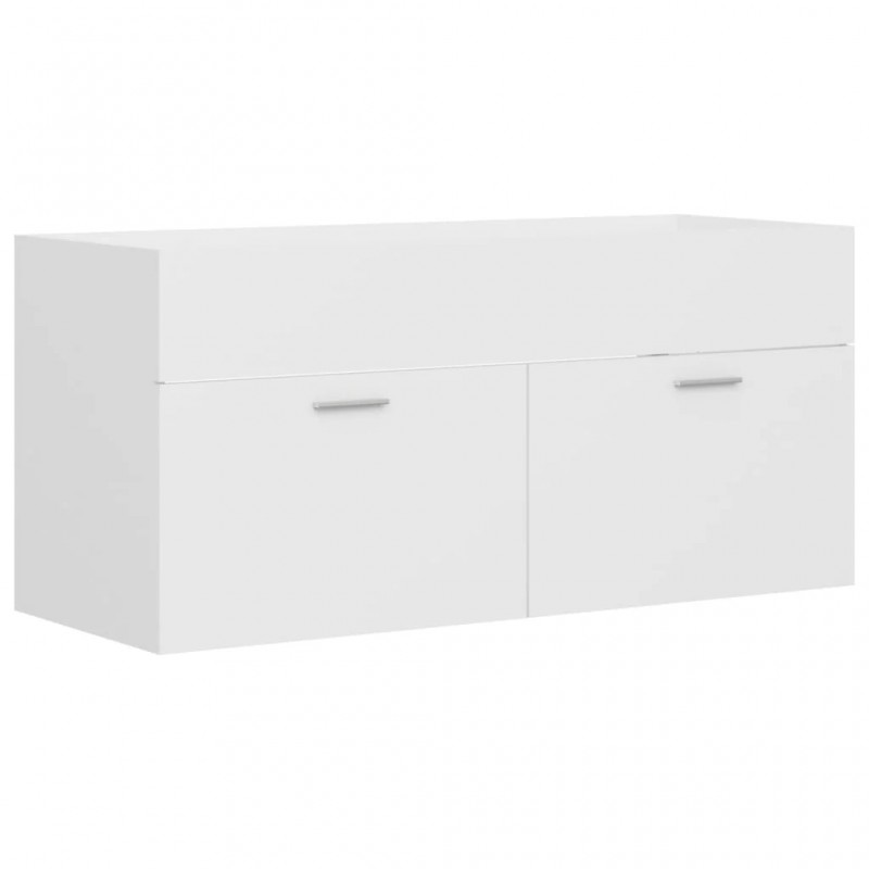 2 Piece Bathroom Furniture Set White Engineered Wood 2 Piece Bathroom Furniture Set White Engineered Wood