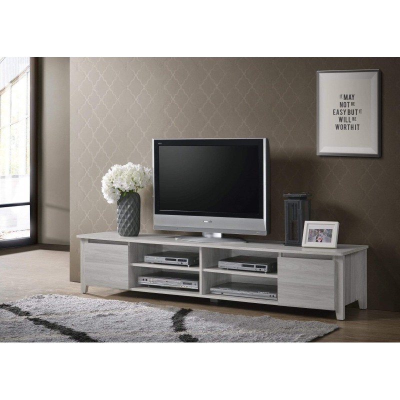 TV Stand Entertainment Unit 180cm In White Oak