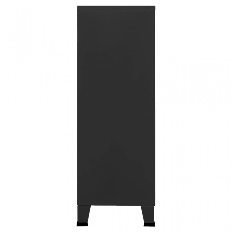 Industrial Storage Chest Black 75x40x115 cm Metal Industrial Storage Chest Black 75x40x115 cm Metal