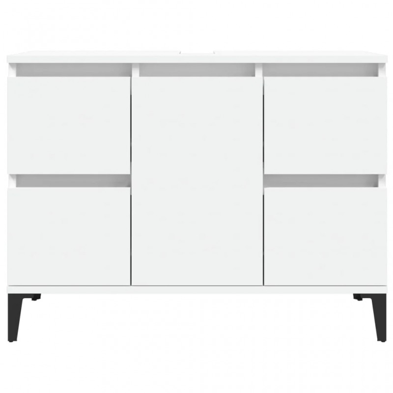 Sink Cabinet White 80x33x60 cm Engineered Wood Sink Cabinet White 80x33x60 cm Engineered Wood