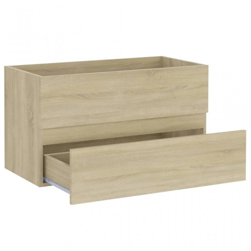 2 Piece Bathroom Furniture Set Sonoma Oak Engineered Wood 2 Piece Bathroom Furniture Set Sonoma Oak Engineered Wood