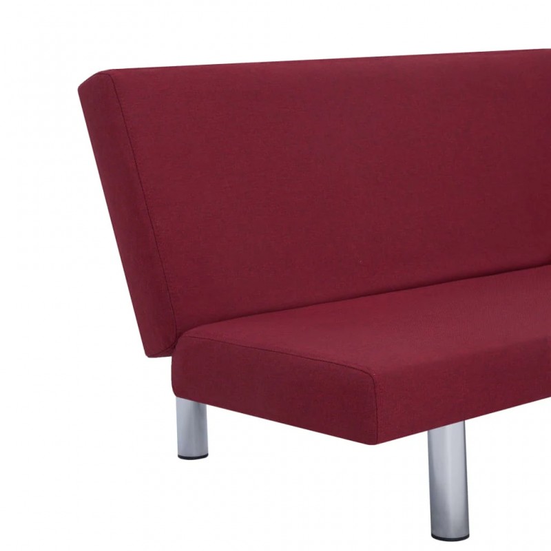 Sofa Bed Wine Red Polyester Sofa Bed Wine Red Polyester