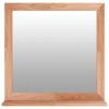 Wall Mirror 55x55 cm Solid Wood Walnut