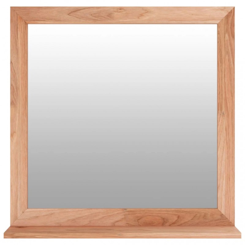 Wall Mirror 55x55 cm Solid Wood Walnut Wall Mirror 55x55 cm Solid Wood Walnut