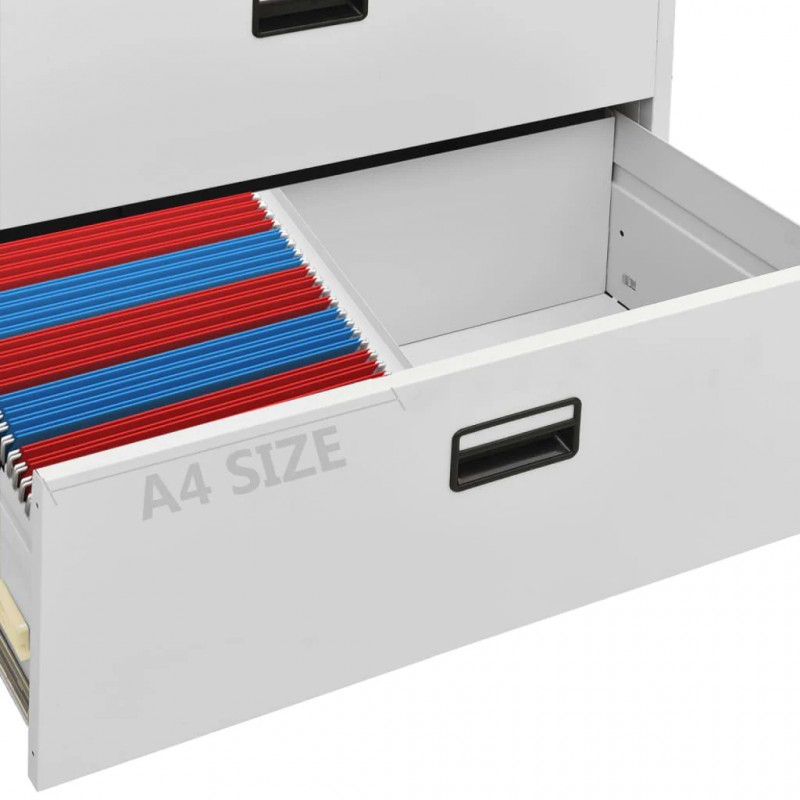 Filing Cabinet Light Grey 5 Drawer Steel Filing Cabinet Light Grey 5 Drawer Steel