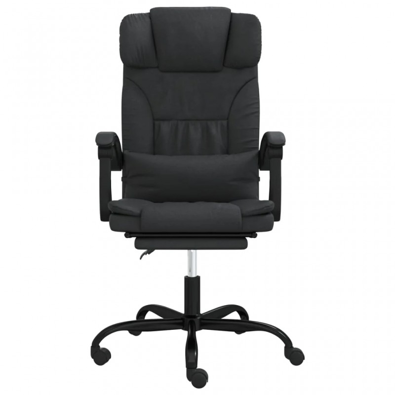 Reclining Office Chair Black Faux Leather Reclining Office Chair Black Faux Leather