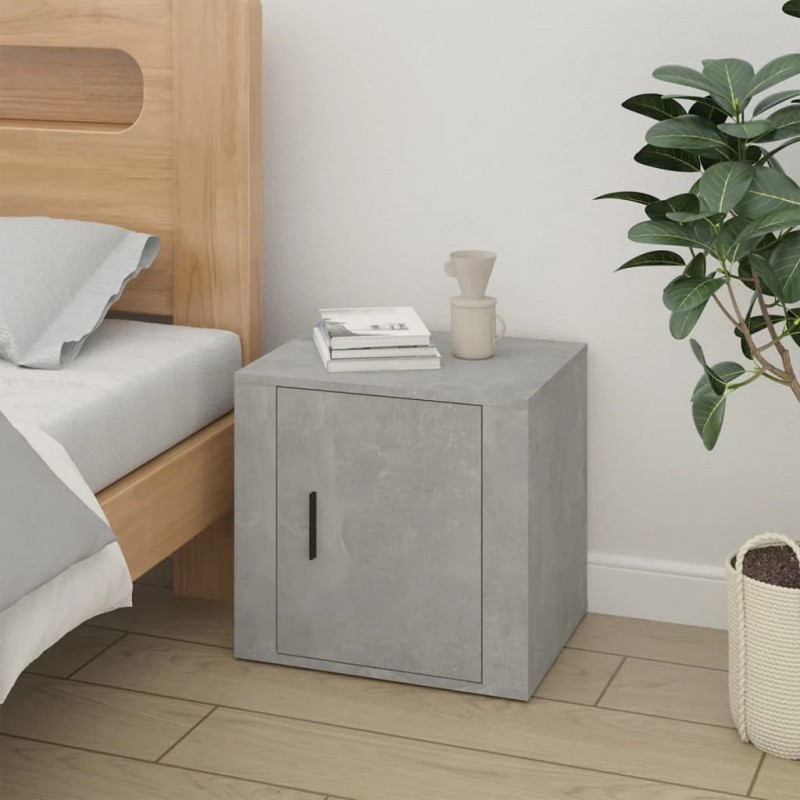 Bedside Cabinets 2 pcs Concrete Grey 50x39x47 cm Bedside Cabinets 2 pcs Concrete Grey 50x39x47 cm