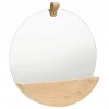 Wall Mirror Solid Pinewood 35 cm