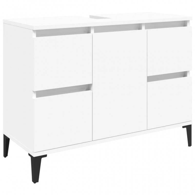 Sink Cabinet White 80x33x60 cm Engineered Wood Sink Cabinet White 80x33x60 cm Engineered Wood