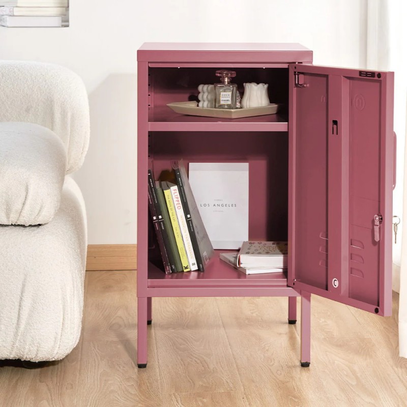 ArtissIn Bedside Table Metal Cabinet - MINI Pink ArtissIn Bedside Table Metal Cabinet - MINI Pink