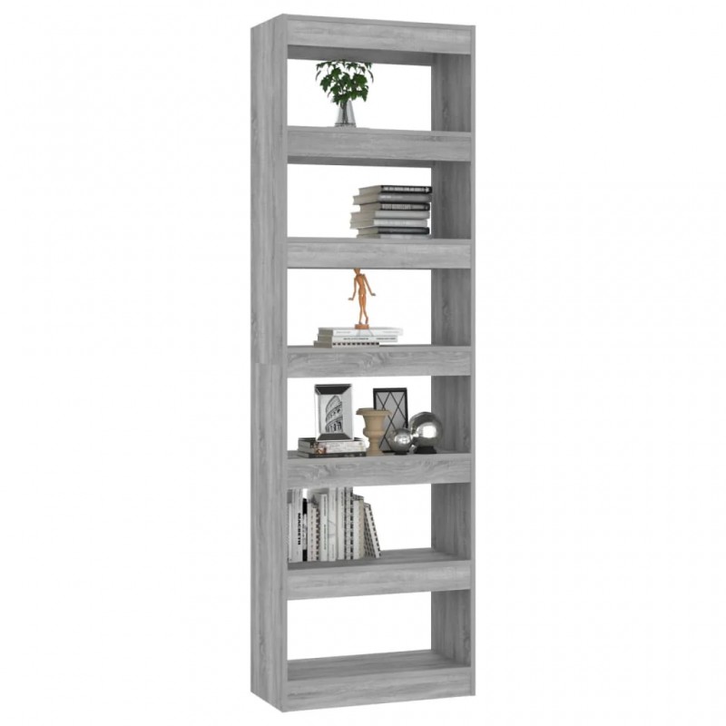 Book Cabinet/Room Divider Grey Sonoma 60x30x198 cm Book Cabinet/Room Divider Grey Sonoma 60x30x198 cm