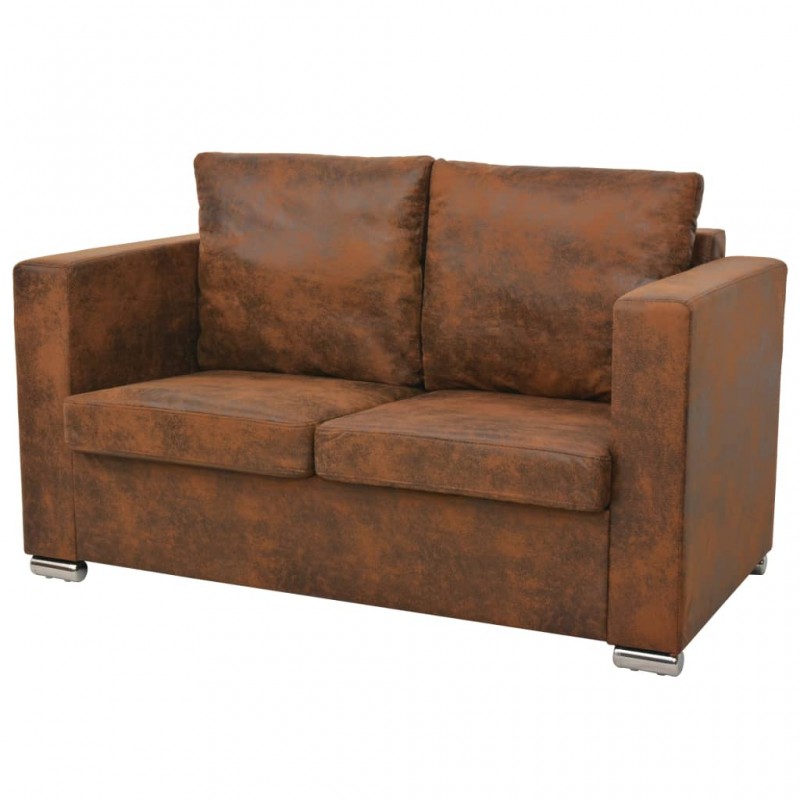 Sofa Set 2 Pieces Artificial Suede Leather Sofa Set 2 Pieces Artificial Suede Leather